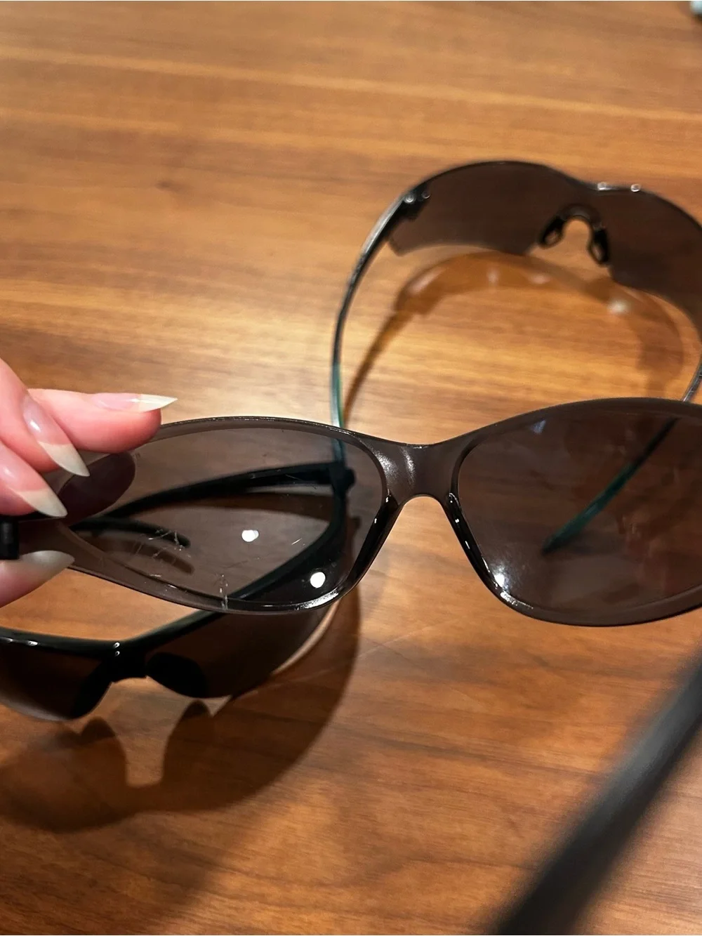 Men's Black Wraparound Safety Sunglasses - Unbranded pair of three
